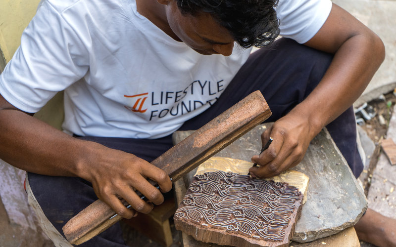 Wood Block Carving Photo